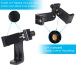 SharingMoment Premium Smartphone Holder/Vertical and Horizontal Tripod Mount Adapter Rotatable Bracket with 1/4 Inch Screw/Adjustable Clip for iPhone, Android Cell Phone, Selfie Stick, Camera Stand - Image 5