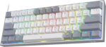 Redragon K617 Fizz 60% Wired RGB Gaming Keyboard, 61 Keys Compact Mechanical Keyboard w/White and Grey Color Keycaps, Linear Red Switch, Pro Driver/Software Supported - Image 9