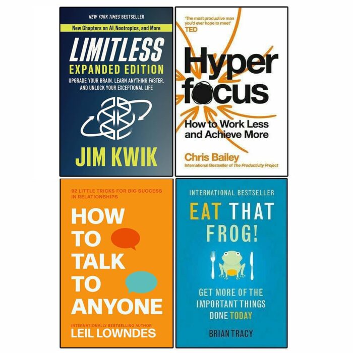 Hay House Inc/Harperelement/Hodder Paperbacks Ltd Limitless [Hardcover], Hyperfocus, How to Talk to Anyone, Eat That Frog! 4 Books Collection Set - Image 1