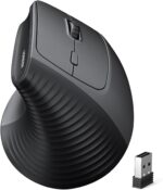 UGREEN Ergonomic Vertical Mouse, 2.4GHz Optical Wireless Mouse, 3 Adjustable DPI 800/1200/1600 Levels 6 Buttons Mouse Wireless, for Laptop, PC, Computer, Desktop, Notebook etc, Black Mice