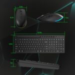 STAYOUNG Wireless Keyboard and Mouse Combo - 2.4G Ergonomic Computer Keyboard and Mouse Set with Card Slot Design, RGB Backlight, Type-C Charging, Stable Connection, Suitable for Home, School, Office - Image 2