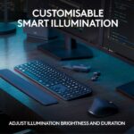 Logitech MX Keys S Combo - Performance Wireless Keyboard and Mouse with Palm Rest, Customizable Illumination, Fast Scrolling, Bluetooth, USB C, for Windows, Linux, Chrome, Mac - Graphite, ARA Layout - Image 5