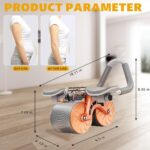 Automatic Rebound Ab Abdominal Exercise Roller Wheel - Core Strength Trainer, Ab Workout Equipment, Gym Home Fitness Equipment, Mute Roller, Dual Wheel Design, with Knee Mat for Abs, Core Workouts - Image 7