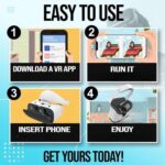 3D Virtual Reality Headset Vr Glasses, 3D VR Headset for iPhone and Android Phones - Virtual Reality Glasses Set Compatible with iPhone and Android 4.7-6.7 inch - Image 4