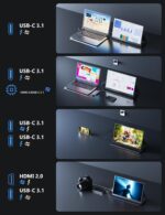 MagicRaven Portable Monitor, 15.6" 1080P Laptop Screen, Slim Lightweight Dual USB C HDMI Second Computer Gaming Display with Speakers, Travel Monitor for PS4/5 Xbox Switch MAC PC Phone - Image 5