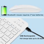 Bicchoo Wireless Bluetooth Keyboard and Mouse Combo, Ultra-Thin 2.4 GHz Wireless Keyboard and Mouse for iPad Pro/iPad Air/iPad 9.7 and Other iOS Android Windows Devices (White) - Image 7