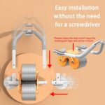 Automatic Rebound Ab Abdominal Exercise Roller Wheel - Core Strength Trainer, Ab Workout Equipment, Gym Home Fitness Equipment, Mute Roller, Dual Wheel Design, with Knee Mat for Abs, Core Workouts - Image 5