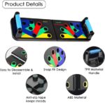 HEXAR® Push Up Board, Foldable 12-in-1 Fitness Board, Home Workout Equipment, Pushup Handles for Floor, Multi Muscle Strength Training Equipment for Men and Women - Image 3