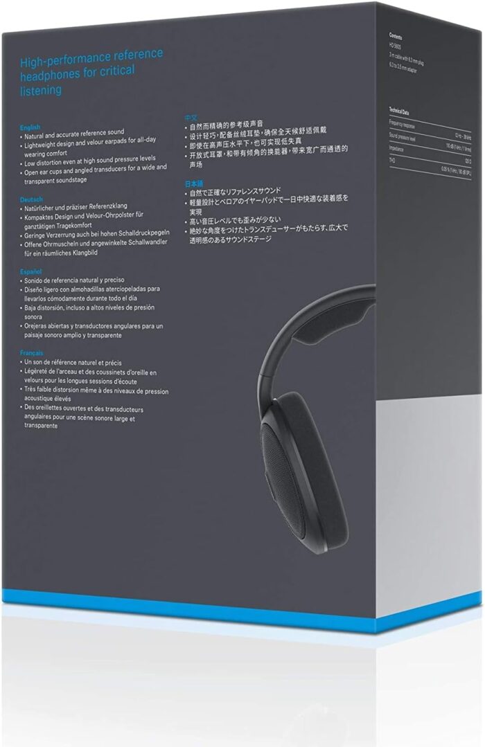 Sennheiser HD 560 S Over-The-Ear Audiophile Headphones - Neutral Frequency Response, E.A.R. Technology for Wide Sound Field, Open-Back Earcups, Detachable Cable, (Black) (HD 560S), Wired - Image 9