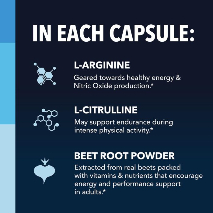 Extra Strength L Arginine - 1200mg Nitric Oxide Supplement for Muscle Growth, Vascularity & Energy - Powerful NO Booster With L-Citrulline & Essential Amino Acids To Train Longer & Harder - Image 4