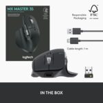 Logitech MX Master 3S - Wireless Performance Mouse with Ultra-Fast Scrolling, Ergo, 8K DPI, Track on Glass, Quiet Clicks, USB-C, Bluetooth, Windows, Linux, Chrome - Graphite - Image 10