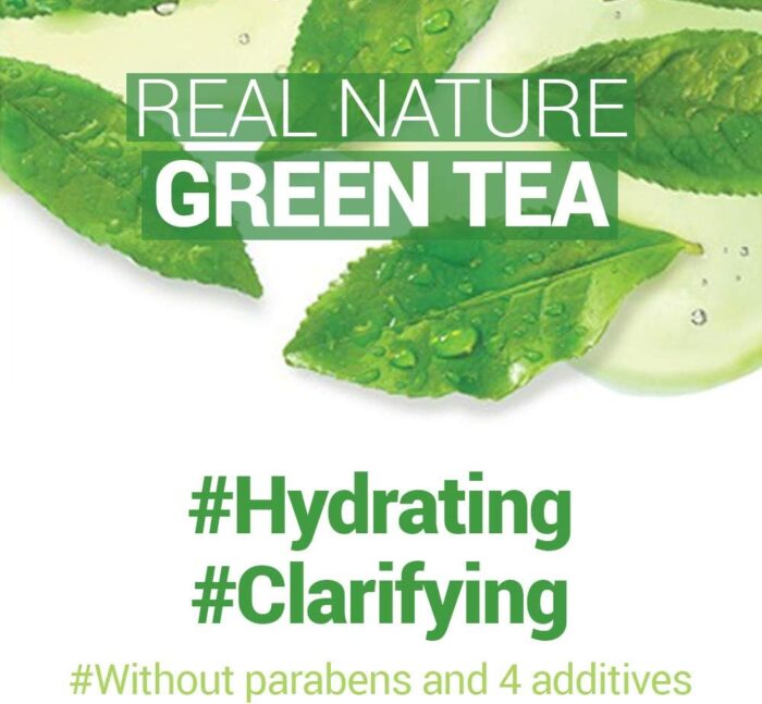 THE FACE SHOP Real Nature Face Mask | Hydrates & Clarifies Skin by Infusing Moisture to Skin | K Beauty Facial Skincare for Oily & Dry Skin | Green Tea,K-Beauty - Image 2