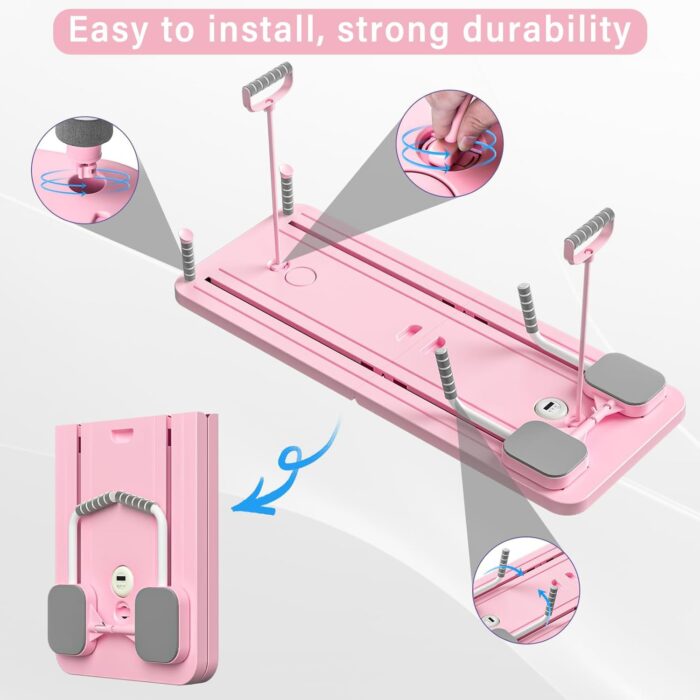 STAYOUNG Multifunctional Pilates Abdominal Board - Exercise Fitness Board, Foldable Home Gym Exercise Fitness Equipment for Strength Training Core Workout, Suitable for Fitness, Weight Loss (Pink) - Image 7