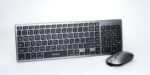 Blupebble Magic Pebble Tri Mode Wireless Keyboard and Mouse,2.4Ghz, Bluetooth & Wired Connection, English/Arabic