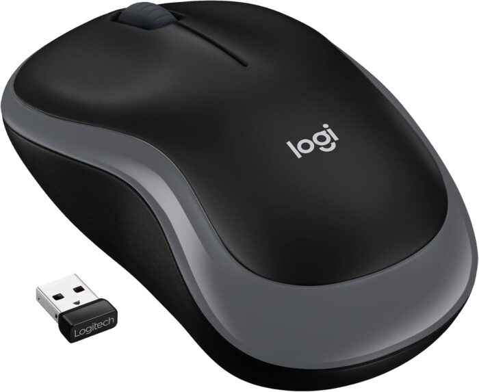 Logitech 910-002235 Logitech M185 Wireless Mouse, Swift Gray ()