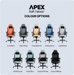 APEX SoftFabric Chair, Premium Ergonomic Gaming Chair with Memory Foam Pillows, Magnetic Headrest & Integrated Lumbar Support By NAVO (SOFT FABRIC - M, MINT GREEN) - Image 5