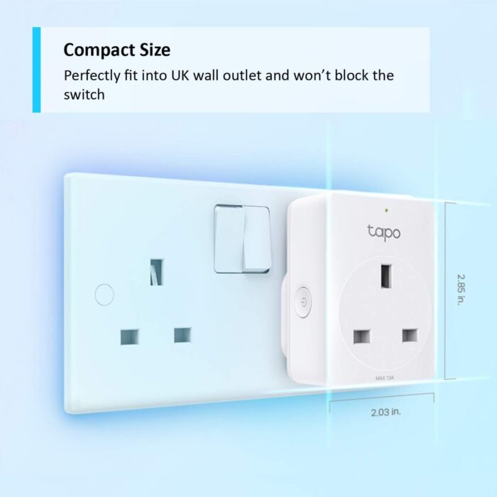 Tapo Smart Plug Wi-Fi Outlet, Works with Amazon Alexa &Google Home,Max 10A Wireless Smart Socket, Device Sharing, Alexa Plug, No Energy Monitoring No Hub Required (Tapo P100), White,Packaging may vary - Image 2
