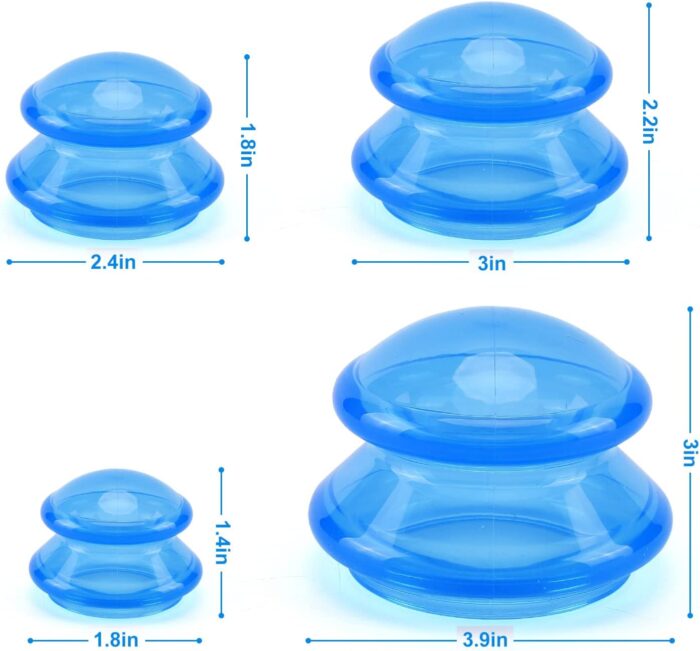 Silicone Cupping Therapy Set, Professional Studio and Home Cupping Set Massage Therapy Cups, Chinese Massage Cups for Cellulite Reduction Cupping Kit, Muscle and Joint Pain Myofascial Cupping Massager - Image 5