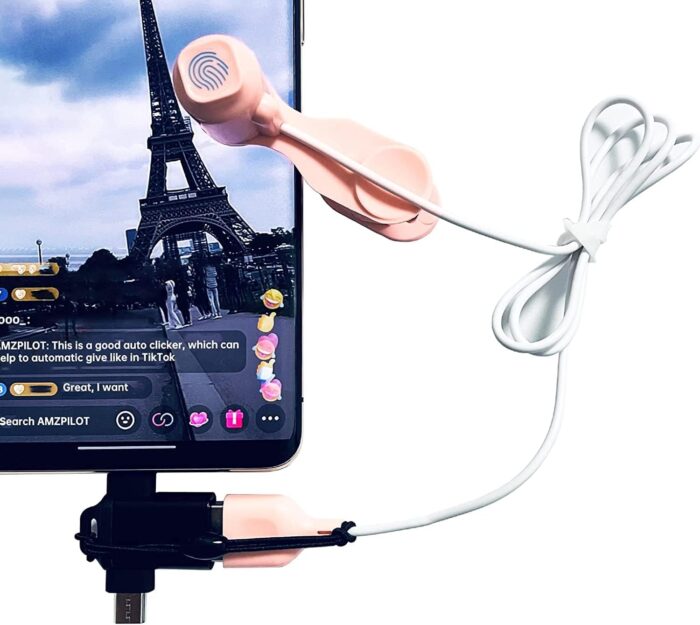 ELECDON Auto-clicker Device for Mobile Phone and Tablet Computer Screen, Simulated Finger Clicking USB Simulator for Gaming, Shopping, Giving a Like in Tiktok, Lightning Deal, Live Broadcasts (Pink) - Image 8