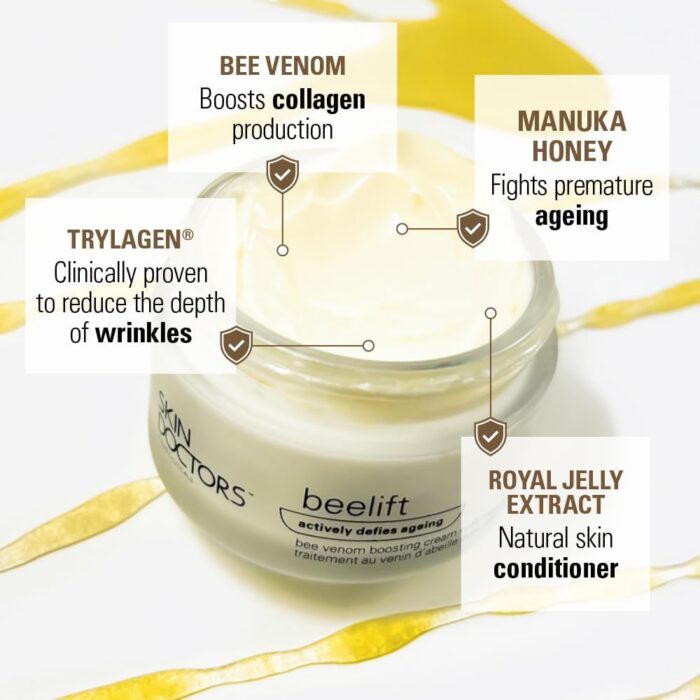 Skin Doctors Beelift | Age-defying Skincare | Bee Venom | Manuka Honey & Royal Jelly | Collagen Boosting | Smooths Fine lines I Paraben Free | 50ml - Image 5