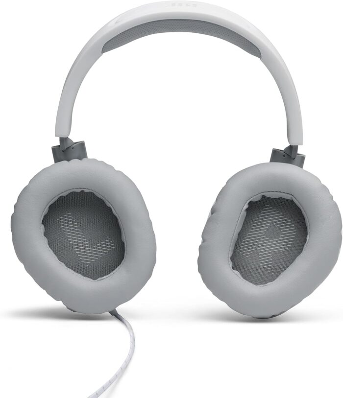 Jbl Quantum 100 Wired Over-Ear Gaming Headset With A Detachable Voice-Focus Boom Mic, Quantumsound Signature, Lightweight Headband, Memory Foam Ear Cushion, Pc And Gaming Console Compatible - White - Image 3
