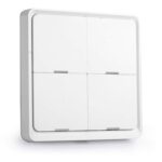 Tuya ZigBee Wireless Smarts Scene Switch 4 Gang Scenario Switch 4 Road Slab Scene Keys Switch Tuya Smarts Home Assistant Smarts Home Automation Compatible with Alexa, Google Home, Siri, Smarts Life