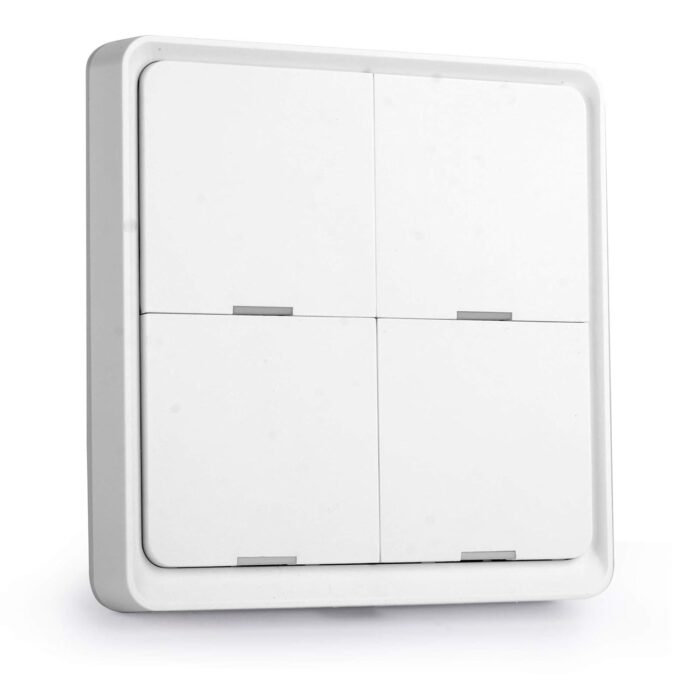 Tuya ZigBee Wireless Smarts Scene Switch 4 Gang Scenario Switch 4 Road Slab Scene Keys Switch Tuya Smarts Home Assistant Smarts Home Automation Compatible with Alexa, Google Home, Siri, Smarts Life