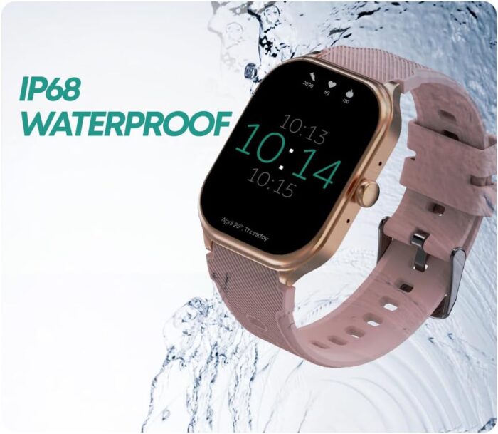 Faster Nerv Watch 2- HD Display 2.01 Inches Smart Watches for Men and Women- Bluetooth Calling Heart Rate Blood Pressure Sleep Health Monitor- Fitness Tracker Smart Watch for Men and Women (Pink) - Image 2