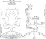 SIHOO M18 Racing Style Gaming Chair Ergonomic Design - Premium Adjustable Headrest & Lumbar Support, Breathable Mesh High Back Computer Chair for Long Hours Comfort (Black) - Image 3
