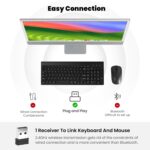 cimetech Wireless Keyboard and Mouse, EasyTyping KF10 Laptop Keyboard with High-end Technology, Say Goodbye to Typing Trouble - Type with Ease and Double Efficiency - Black - Image 6