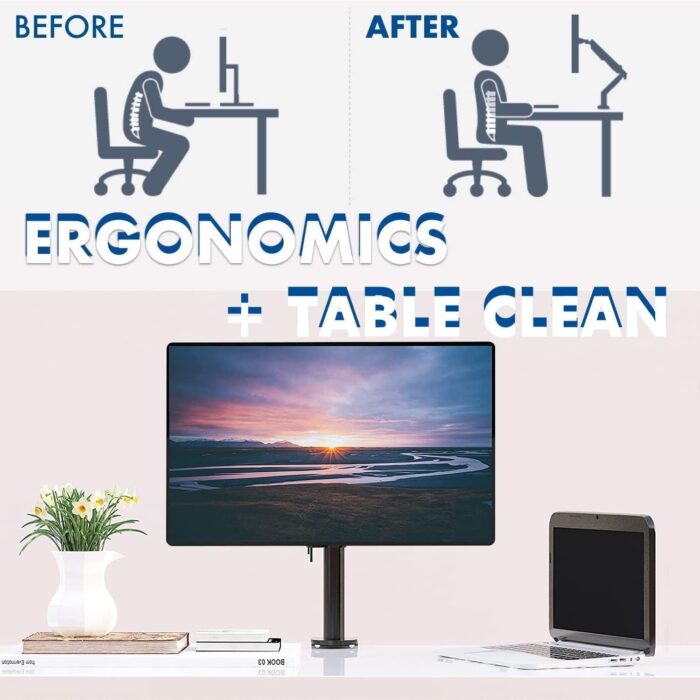 HEYMIX LIFE Dual Monitor Arm - Screen Mount Monitor Arm for Computer Monitors, Dual Monitor Stand for 2 Screen 13-27" Computer Screens, VESA 75mm/100mm Monitor Holder for Gaming&Office - Image 3