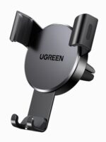 UGREEN Car Phone Holder Car Mount, [360° Rotation for Air Vent], One-hand Auto Lock, Silicone Clip Black Mobile Holder, Fit for iPhone 16/15/14, Samsung S25/24/23, 4.0-7.2" Smartphone Accessories