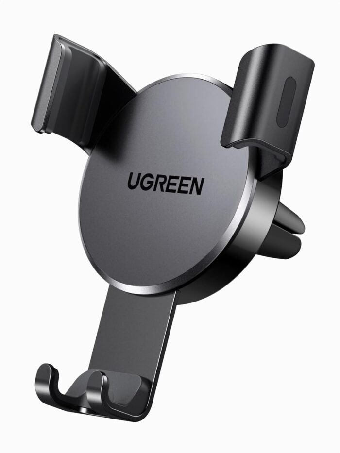 UGREEN Car Phone Holder Car Mount, [360° Rotation for Air Vent], One-hand Auto Lock, Silicone Clip Black Mobile Holder, Fit for iPhone 16/15/14, Samsung S25/24/23, 4.0-7.2" Smartphone Accessories - Image 1