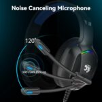 IMYB Gaming Headset with Microphone for Pc, Xbox One Series X/s, Ps4, Ps5, Switch, Stereo Wired Noise Cancelling Over-Ear Headphones with Mic, RGB, for Computer, Laptop, Mac, Nintendo, Gamer (Blue) - Image 3