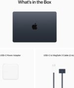 Apple MacBook Air 2022 laptop with M2 chip: 13.6-inch Liquid Retina display, 16GB RAM, 256GB SSD storage, backlit keyboard, 1080p FaceTime HD camera. Works with iPhone and iPad; Midnight - Image 6