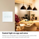 Matter Smart Light Switch, Wi-Fi Smart Switches, Compatible with Apple Home, Alexa, Google Home for Voice Control, Smart Life/Tuya APP Remote Control, Need Neutral Wire,10A (3 Gang, White) - Image 6