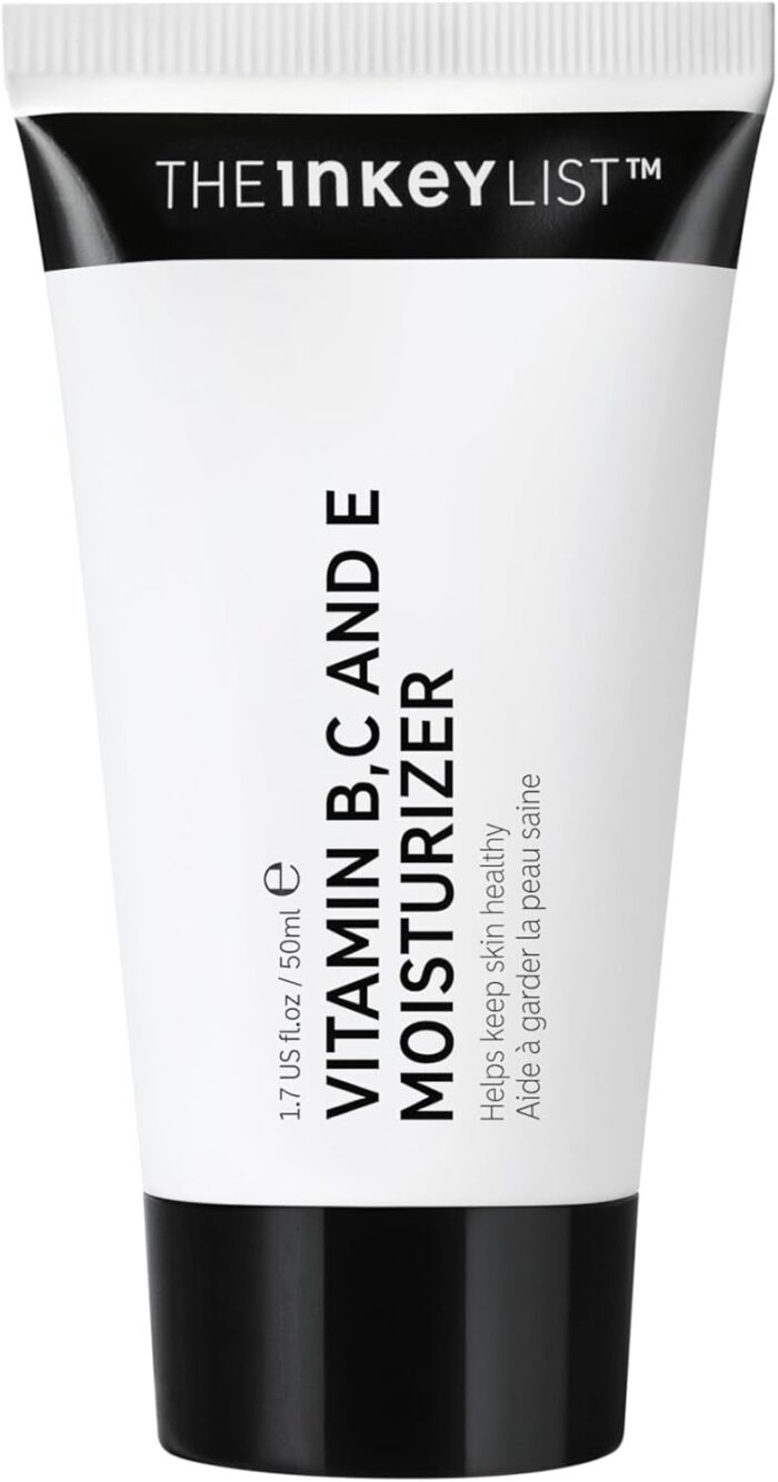 The INKEY List Vitamin B, C and E Moisturiser 50ml, Lightweight Moisturising Face Cream, AM/PM Skincare, Vegan Friendly, Suitable For All Skin Types