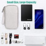 Electronics Organizer, Business Travel Universal Cable Organizer Bag Waterproof Electronics Accessories Portable Double Layers Storage Cases for Charger, Phone, USB, SD Card, Hard Drives, Power Bank - Image 5