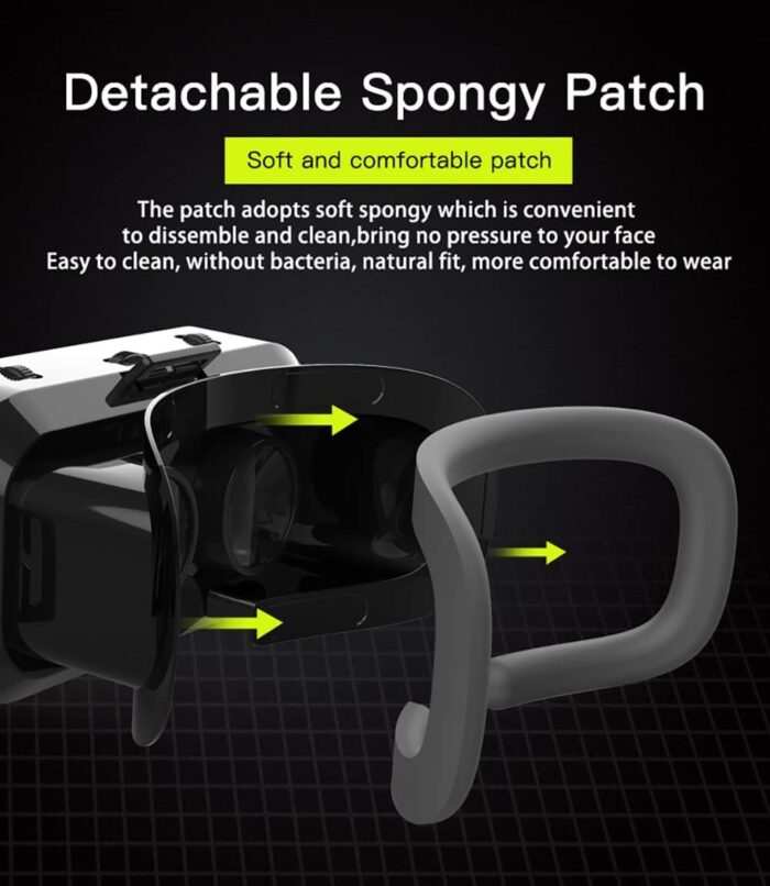 MAKINGTEC VR SHINECON Virtual Reality VR Headset 3D Glasses VR Goggles for TV, Movies & Video Games, Compatibale iOS & Android Smartphone Within 4.7-7 inch Screen, Black - Image 3