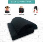 Swift Adjustable Memory Foam Foot Rest for Under Desk - Ergonomic Foot Rest for Office and Gaming Chairs, Back and Hip Pain Relief (Black) - Image 7