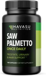 Havasu Nutrition Gluten Free Non-GMO Saw Palmetto Supplement for Prostate Health - 100 Capsules