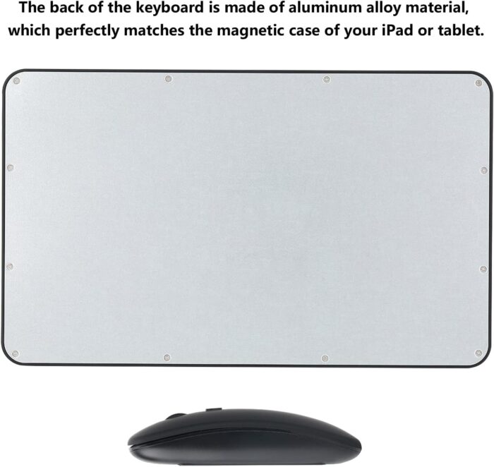 Rechargeable Bluetooth Keyboard and Mouse Combo Ultra-Slim Portable Compact Wireless Mouse Keyboard Set for Android Windows Tablet Cell Phone iPhone iPad Pro Air Mini, iPad OS/iOS 13 and above (Black) - Image 7