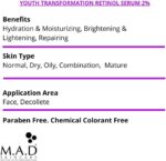 M.A.D Skincare Anti Aging Youth Transformation Retinol Serum 2% - Image 2