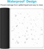 Dapesuom Large Gaming Mouse Pad, Extended Mousepad with Stitched Edges, Water Resist Keyboard Pad with Non-Slip Base, Big XXL Mousepad Desk Mat for Gamer, Laptop, Office, 31.5x15.7in, Ivory White - Image 6