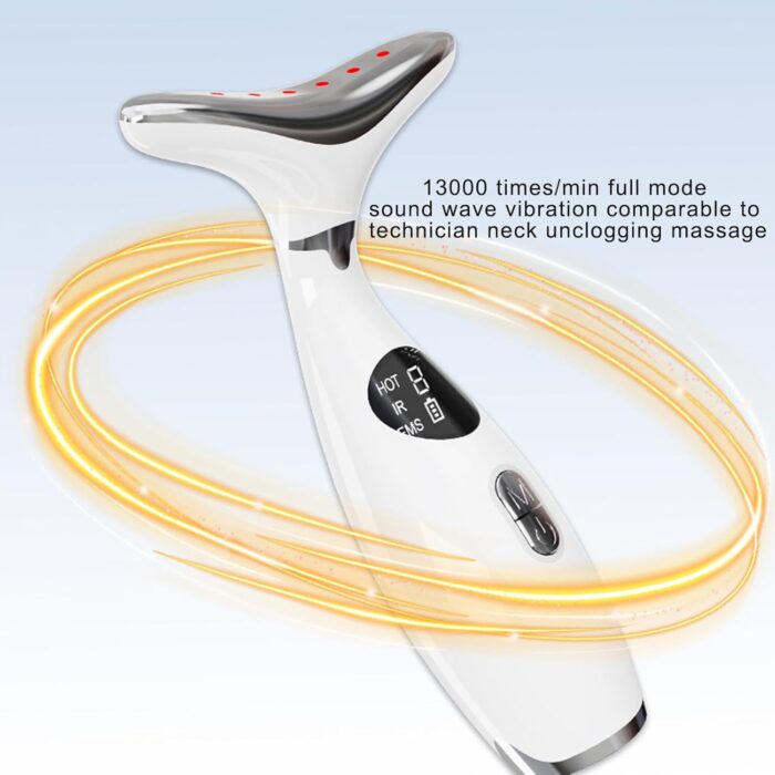 Beauenty Anti Wrinkles Neck Face Massager, Skin Care Face Massage, 3-in-1 Skin Care Tools - Heating, 3 Modes & 9 Vibration Frequencies for Anti-Aging, Smooth and Tightening (Style A) - Image 7