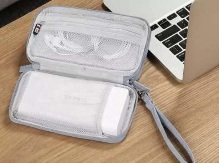Portable Electronic Accessories Bag Organizer, Travel Gadgets Storage Case Pouch Cable Organizer compatible for Charger USB Cables SD Memory Cards Earphone Flash Hard Drive Phone Power Bank - Image 5