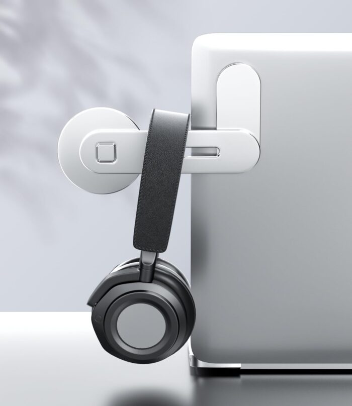 CloudValley Magnetic Phone Holder for Laptop, Adjustable Phone Monitor Side Mount for iPhone 14/13 Series / 12 Pro Max/ 12 Pro/ 12 Mini, Slim Portable Foldable Computer Expansion Bracket, Silver - Image 8