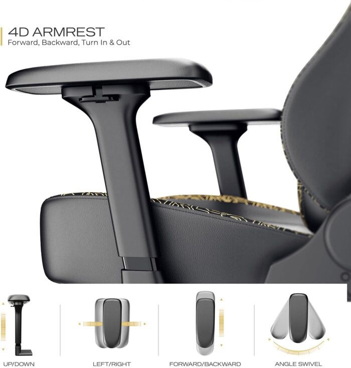 CYBEART | Imperial Edition - NEO Series Gaming/Office Chair | 4D Armrest, Magnetic Neck & Lumbar Pillow, Supreme PU Leather, Ergonomic, Recline & Tilt - Image 5