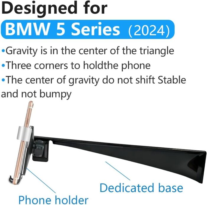 LUNQIN Car Phone Holder for BMW 5 Series 2024 2025 530i 540i 550e xDrive and BMW i5 2024 2025 M60 eDrive xDrive 40 Auto Interior Accessories Best Cell Phones Mount Cellphone Mobile Cradle Screen Stand - Image 6