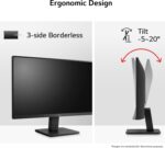 LG 24MR400-B PC monitor 60.5 cm [23.8] 1920 x 1080 pixels Full HD Black (24 FHD IPS 100HZ MNTR 1920X1080 - 16:9 5MS 1300:1 HDMI/VGA/HEADPHO) - Image 5